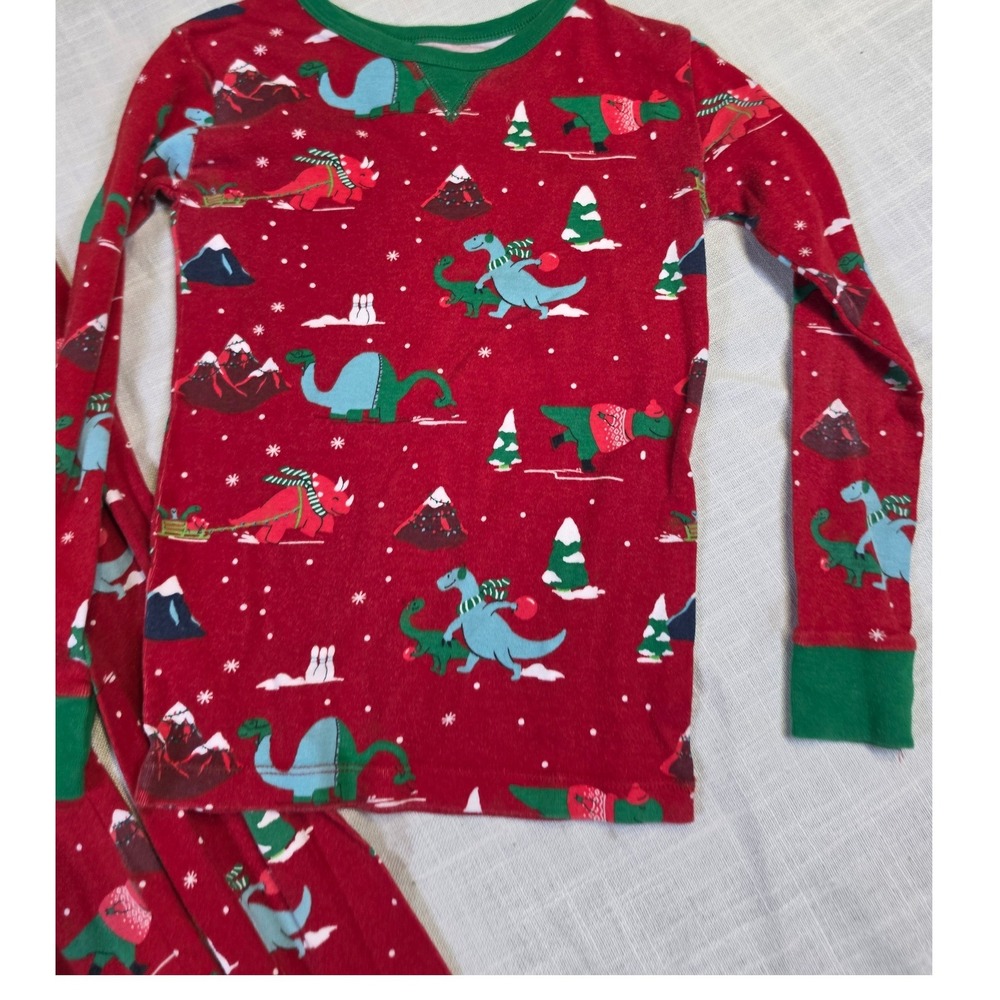 Kids Wondershop Christmas Dinosaur Pajamas & Wonder Nation Gray Hoodie Set Sz 8 - Picture 2 of 7